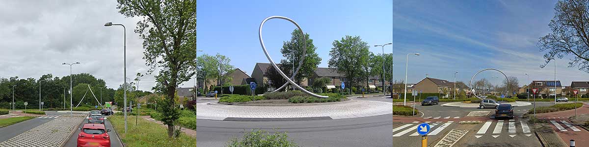 Together they describe the contour of a complete ring, though the circle is never closed.