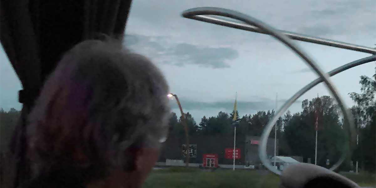 At times motorists continued circling simply to experience the transformation again.